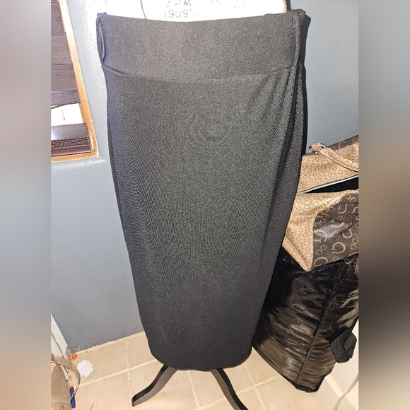 Chances Are Womans Maxi Black Straight Skirt Size Xl - Picture 1 of 10